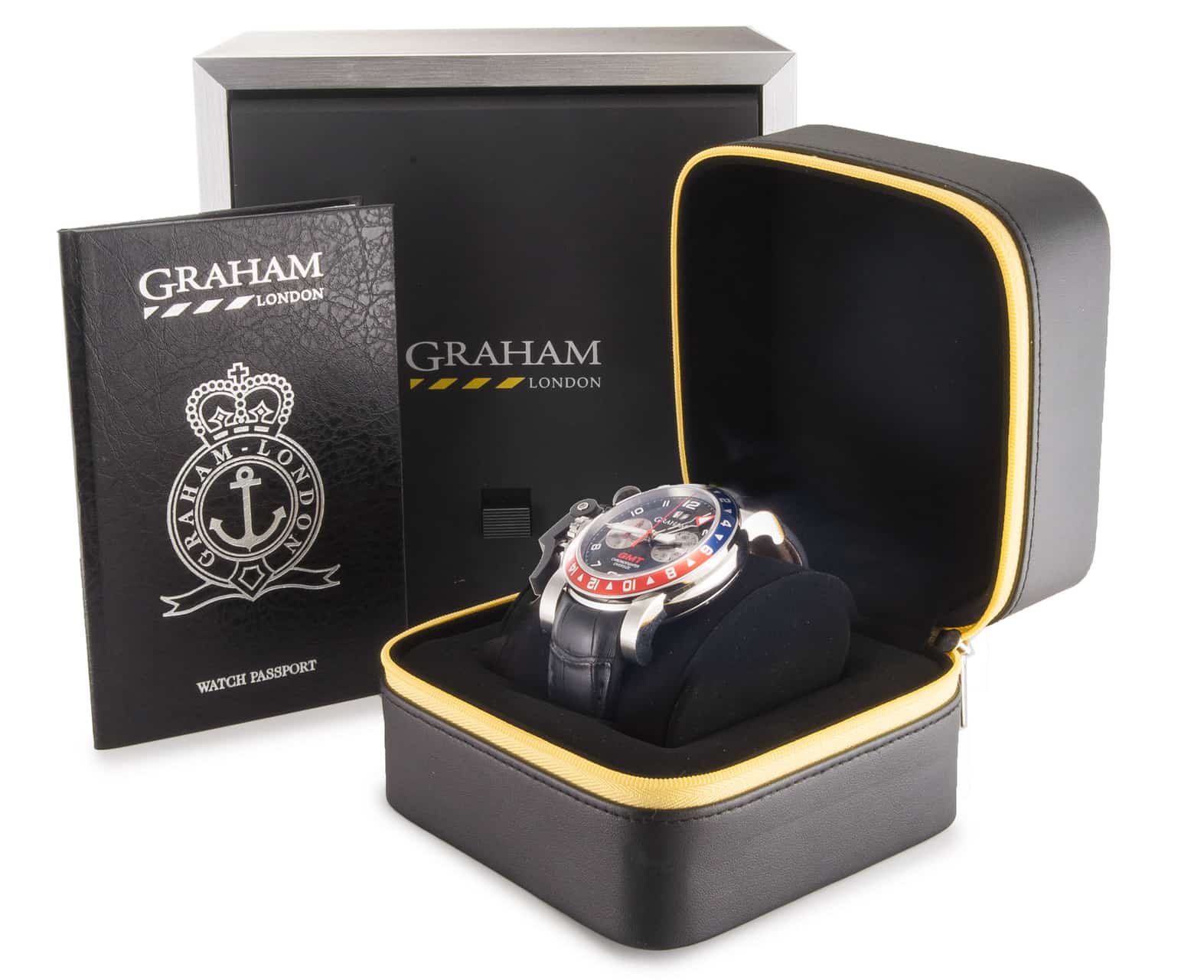 Pre Owned Graham Chronofighter Oversize GMT Steel 20VHS.B39A
